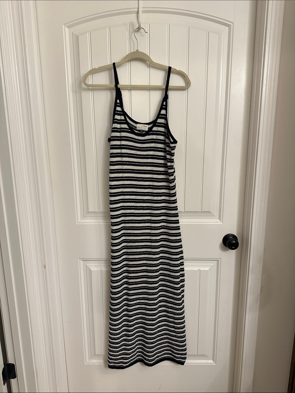 Universal Thread Black & White Striped Tank Maxi Dress